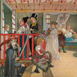 《庆祝日》卡尔·拉森(Carl Larsson)高清作品欣赏