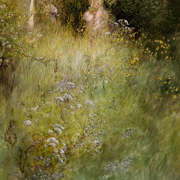 《仙女或克尔斯蒂和一片草地》卡尔·拉森(Carl Larsson)高清作品欣赏