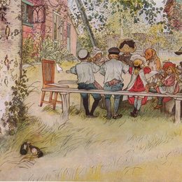 《大桦树下的早餐》卡尔·拉森(Carl Larsson)高清作品欣赏