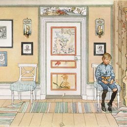 《在角落》卡尔·拉森(Carl Larsson)高清作品欣赏