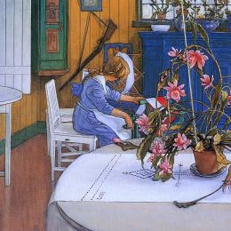 《内在的仙人掌》卡尔·拉森(Carl Larsson)高清作品欣赏