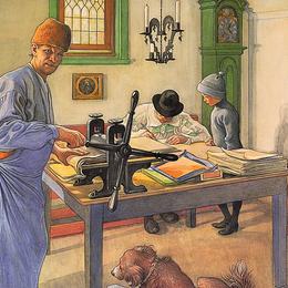 《我的酸工作坊（我做蚀刻的地方）》卡尔·拉森(Carl Larsson)高清作品欣赏