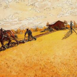 《耕作》卡尔·拉森(Carl Larsson)高清作品欣赏