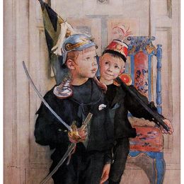 《乌尔夫与蒙托斯》卡尔·拉森(Carl Larsson)高清作品欣赏