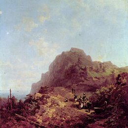 《徒步旅行（杜克之旅）》卡尔·施皮茨韦格(Carl Spitzweg)高清作品欣赏