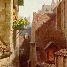 《忧郁症患者》卡尔·施皮茨韦格(Carl Spitzweg)高清作品欣赏