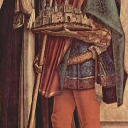 卡罗·克里维里(Carlo Crivelli)高清作品:Saint Peter Martyr and Saint Venetianus of Camerino