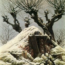 《雪中的树》卡斯珀尔·大卫·弗里德里希(Caspar David Friedrich)高清作品欣赏