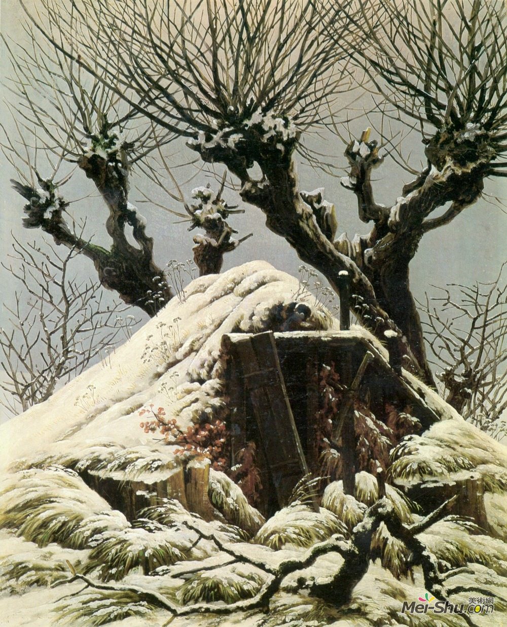 雪中的树卡斯珀尔大卫弗里德里希caspardavidfriedrich高清作品欣赏