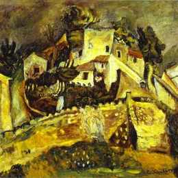 《卡格纳景观》柴姆·苏丁(Chaim Soutine)高清作品欣赏