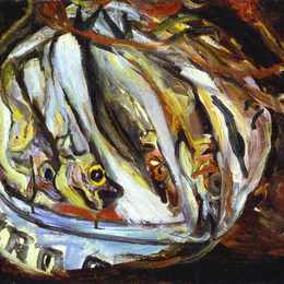 《鱼的静物》柴姆·苏丁(Chaim Soutine)高清作品欣赏