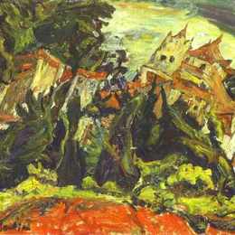 柴姆·苏丁(Chaim Soutine)高清作品:Houses at Ceret