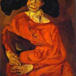 《山丹丹妇女》柴姆·苏丁(Chaim Soutine)高清作品欣赏