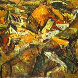 《樱桃树景观》柴姆·苏丁(Chaim Soutine)高清作品欣赏