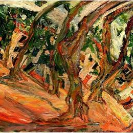 柴姆·苏丁(Chaim Soutine)高清作品:Plane Trees at C&amp;ampéret