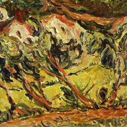 《樱桃树景观》柴姆·苏丁(Chaim Soutine)高清作品欣赏