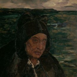 《布列塔尼老妇人》查尔斯·科泰(Charles Cottet)高清作品欣赏