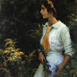 《金杖》查尔斯·考特尼·柯伦(Charles Courtney Curran)高清作品欣赏