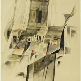 《屋顶和尖塔》查尔斯·德穆斯(Charles Demuth)高清作品欣赏