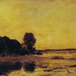 《海边》科罗、让-弗朗索瓦·米勒和查理-法兰斯瓦·杜比尼(Charles-Francois Daubigny)高清作品欣赏