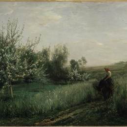 《春天》科罗、让-弗朗索瓦·米勒和查理-法兰斯瓦·杜比尼(Charles-Francois Daubigny)高清作品欣赏