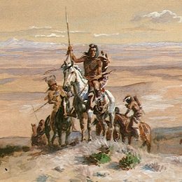 《印度战争党》查尔斯·拉塞尔(Charles M. Russell)高清作品欣赏