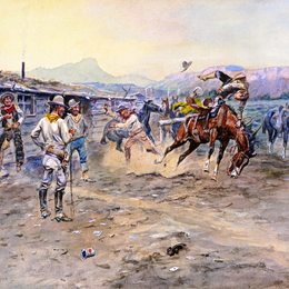 《嫩脚》查尔斯·拉塞尔(Charles M. Russell)高清作品欣赏