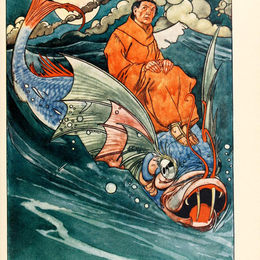 《他们整个晚上都游过了大海。》查尔斯·罗宾逊(Charles Robinson)高清作品欣赏
