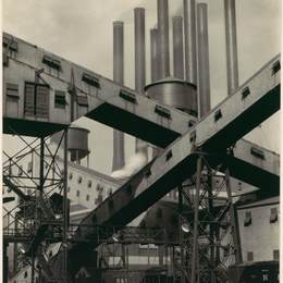 《纵横交错的输送机，里弗鲁日工厂，福特汽车公司》查尔斯·希勒(Charles Sheeler)高清作品欣赏