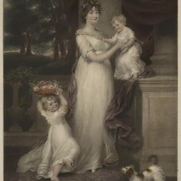 查尔斯·特尔纳(Charles Turner)高清作品:Maria Scott-Waring (n&amp;ampée Hughes) and her children