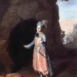 查尔斯·威尔森·皮尔(Charles Willson Peale)高清作品:Nancy Hallam as Fidele in Shakespeares Cymbeline