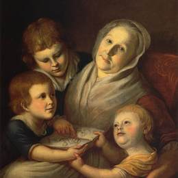 查尔斯·威尔森·皮尔(Charles Willson Peale)高清作品:The Artists Mother, Mrs. Charles Peale, and Her Gra