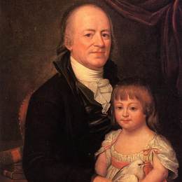 查尔斯·威尔森·皮尔(Charles Willson Peale)高清作品:Thomas Elliott and His Granddaughter Deborah Hibernia