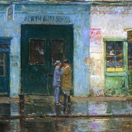 《小鞋匠店》施尔德·哈森(Childe Hassam)高清作品欣赏