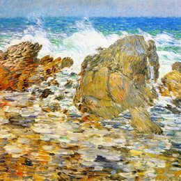 施尔德·哈森(Childe Hassam)高清作品:Surf, Appledore