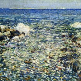 《浅滩冲浪》施尔德·哈森(Childe Hassam)高清作品欣赏