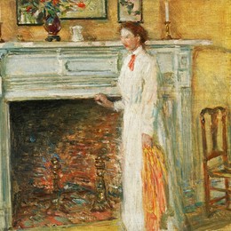 《斗篷》施尔德·哈森(Childe Hassam)高清作品欣赏