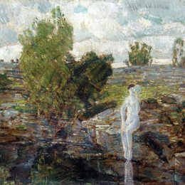 施尔德·哈森(Childe Hassam)高清作品:The Quarry Pool, Folly Cove, Cape Ann