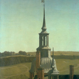 克里森·科布克(Christen Kobke)高清作品:One of the Small Towers on Frederiksborg Castle