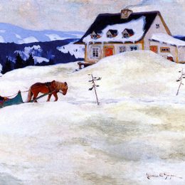 《劳伦森家园》克拉伦斯·加格诺(Clarence Gagnon)高清作品欣赏