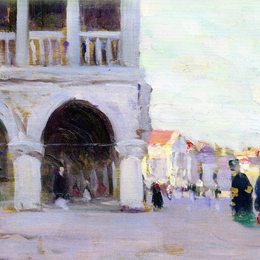 《独角宫的角落》克拉伦斯·加格诺(Clarence Gagnon)高清作品欣赏