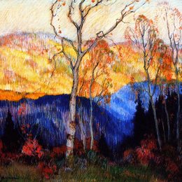 《金秋，劳伦斯》克拉伦斯·加格诺(Clarence Gagnon)高清作品欣赏