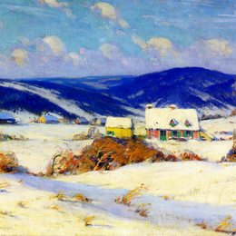 克拉伦斯·加格诺(Clarence Gagnon)高清作品:In the Laurentians, Winter