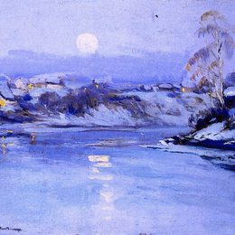 《月出》克拉伦斯·加格诺(Clarence Gagnon)高清作品欣赏