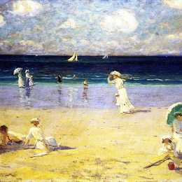 《迪纳尔的夏日微风》克拉伦斯·加格诺(Clarence Gagnon)高清作品欣赏