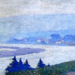 克拉伦斯·加格诺(Clarence Gagnon)高清作品:Summer Scene, Baie-Saint-Paul