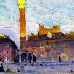 《锡耶纳坎波》克拉伦斯·加格诺(Clarence Gagnon)高清作品欣赏
