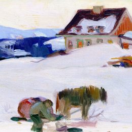 《冰的收获》克拉伦斯·加格诺(Clarence Gagnon)高清作品欣赏