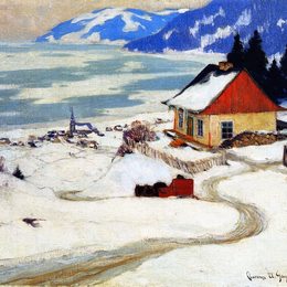 《红雪橇》克拉伦斯·加格诺(Clarence Gagnon)高清作品欣赏