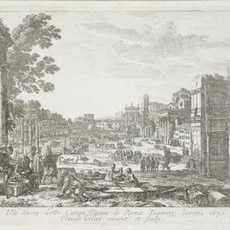 克劳德·洛兰(Claude Lorrain)高清作品:Campo Vaccino (Forum Romanum)